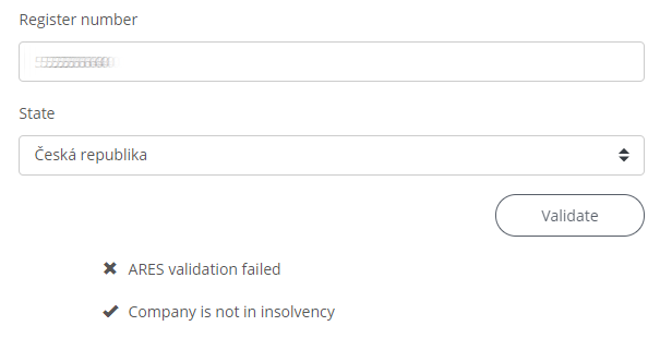 ARES validation failed